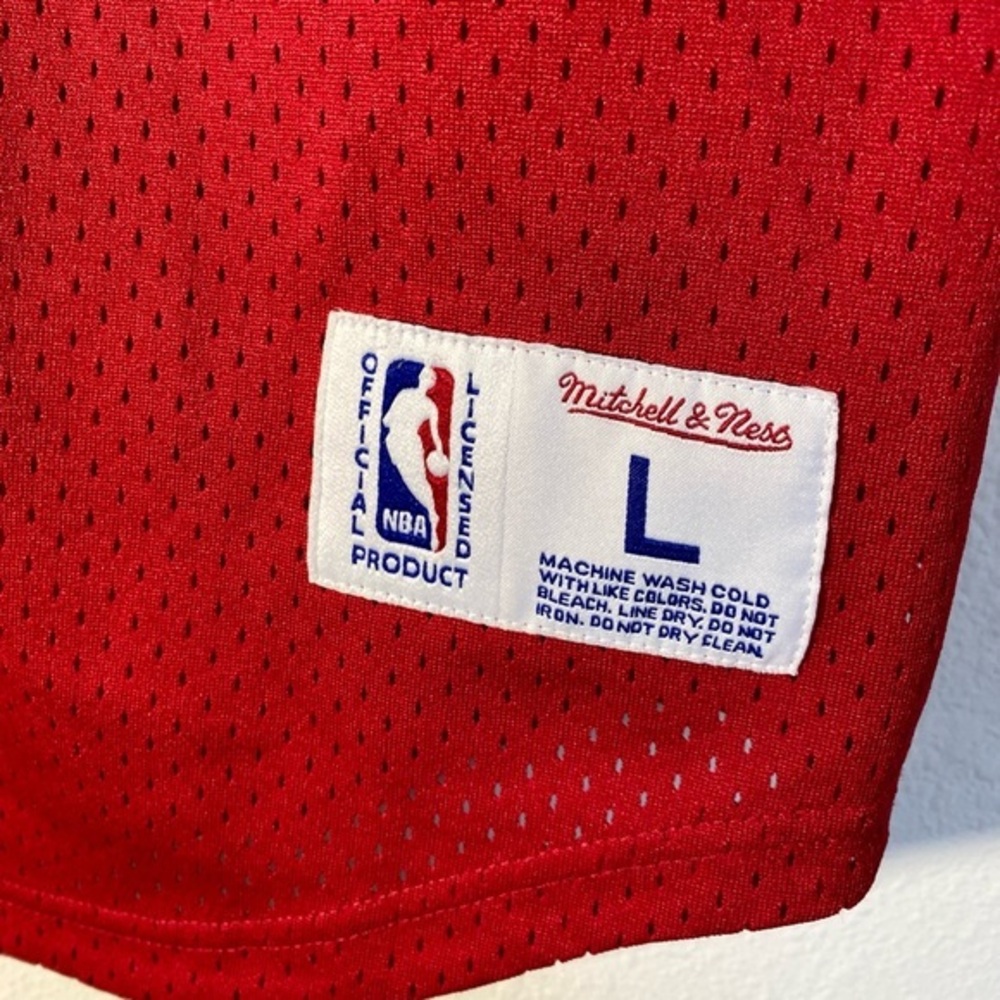 Chicago Bulls Jersey Button Up Mesh Basketball Mitchell & Ness NBA Shirt Patches - Picture 5 of 9